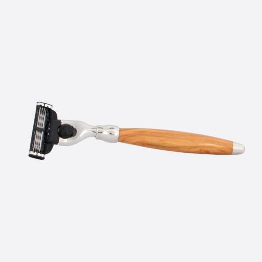 Maquinilla de afeitar Mach3 - madera de olivo y paladio