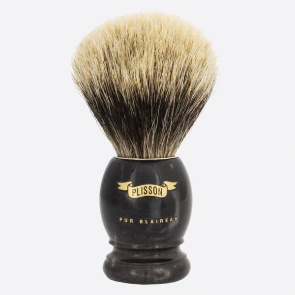 Original Black Horn & European grey shaving brush