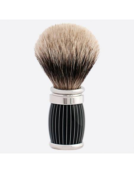 Brocha de afeitar Joris Puro Gris Europeo Acabado Retro Laca y Paladio