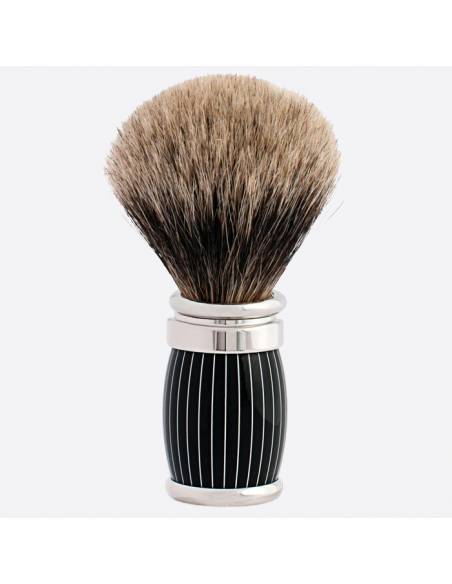 Joris Pure European Grey Rasierpinsel Retro-Lackierung und Palladium-Finish