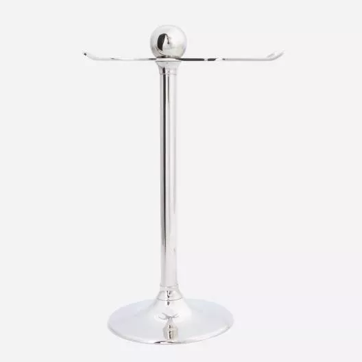 Palladium finish shaving brush and razor holder - Plisson 1808