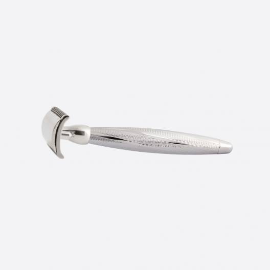 Solid brass spiral safety razor - Palladium Finish