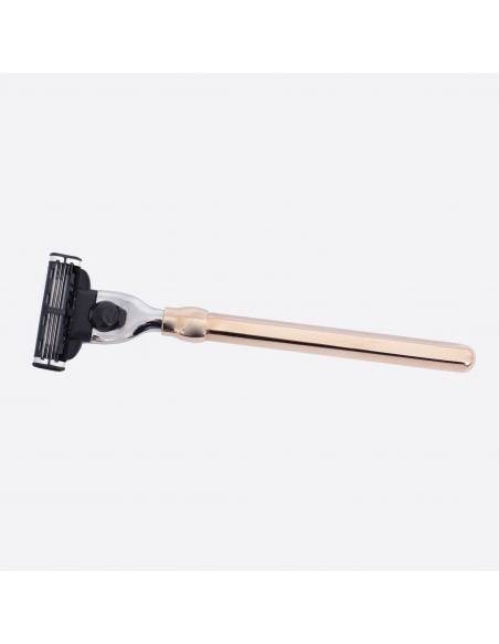 Maquinilla de afeitar Mach3 Octagonal - Acabado Oro Rosa