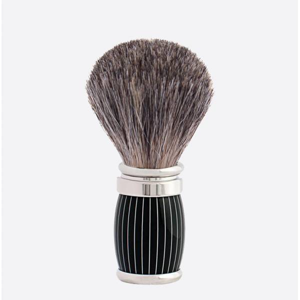 Retro lacquer and chrome finish shaving brush - Russian Grey - Joris - Plisson 1808