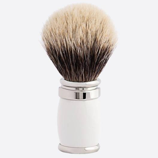 Blaireau Gris Européen laqué et finition chrome - Joris - 3 coloris