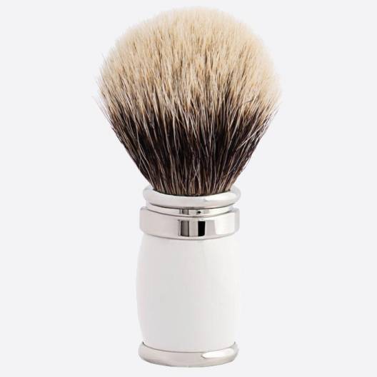 Lacquer and chrome finish shaving brush - European Grey - Joris - 3 colours