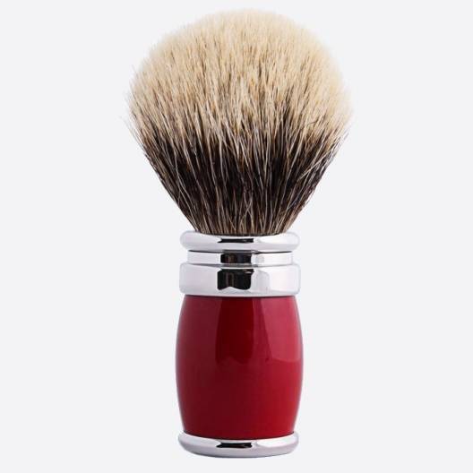 Brocha de afeitar Gris Europeo laca y acabado cromado - Joris - 3 colores