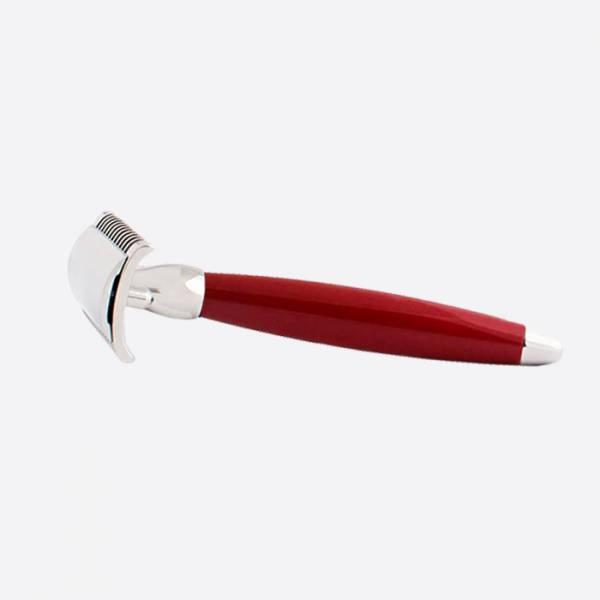 Maquinilla de afeitar de laca roja y paladio - Plisson 1808