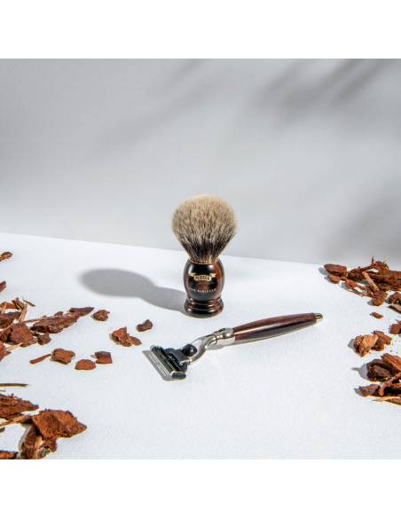 Macassar Ebony and Palladium Razor - Plisson 1808