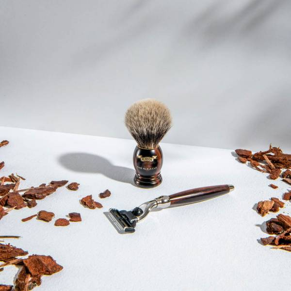 Macassar Ebony and Palladium Razor - Plisson 1808