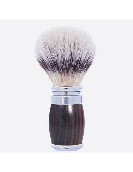 Ebony and chrome finish shaving brush - “High Mountain White” fibre - Joris - Plisson 1808