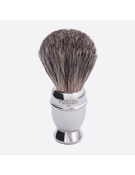 Antic brass handle & Russian Grey shaving brush - Heritage - Plisson 1808