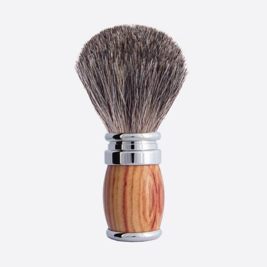 Rosewood and chrome finish Russian grey shaving brush - Joris - Plisson 1808