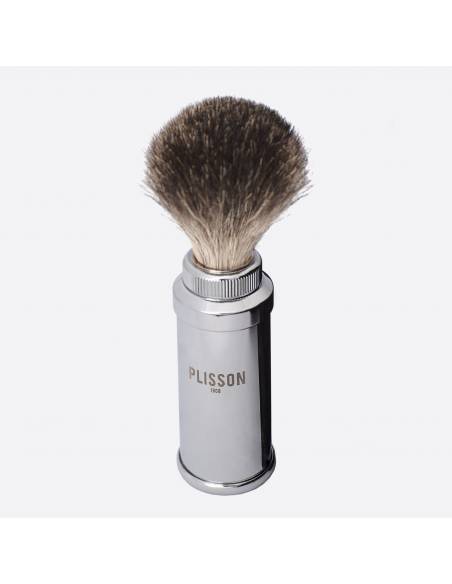 Chrome Travel Shaving Brush – Plisson 1808