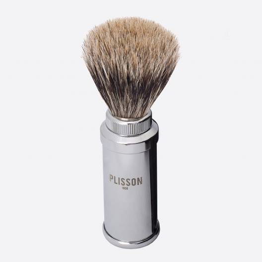 Travel Shaving Brush Chrome