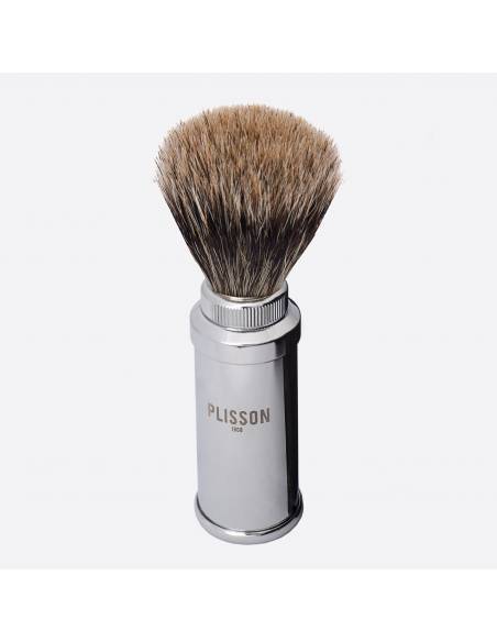 Chrome Travel Shaving Brush – Plisson 1808
