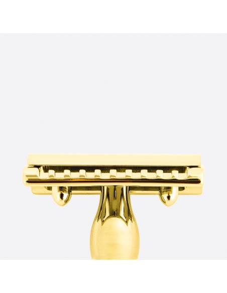 Safety razor in Thujawood with gold finish - Plisson 1808