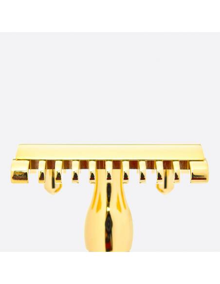 Safety razor in Thujawood with gold finish - Plisson 1808