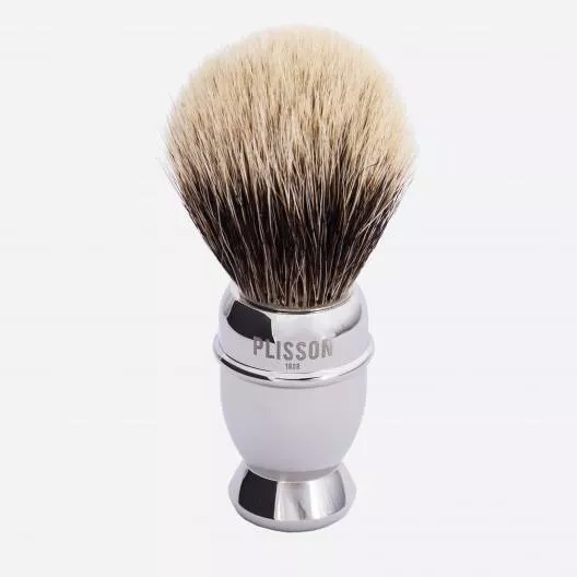 Traditional Antique Plisson Shaving Brush – European Grey