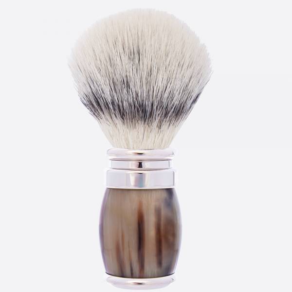 Discover our natural shaving brush in palladium-finished horn - Plisson 1808
