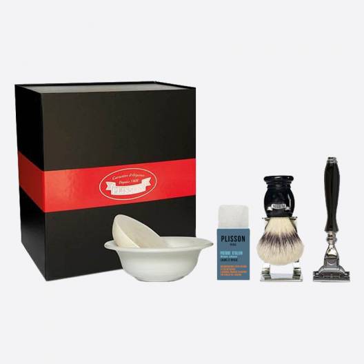 Shaving gift set with soap and alum stone
