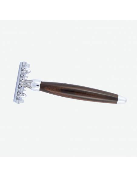 Joris Safety Razor Ebony Wood and Chrome Finish