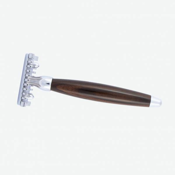 Joris Safety Razor Ebony Wood and Chrome Finish