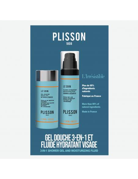 Duo Cosmétiques Homme L'Irrésistible | Fluide Hydratant & Gel Douche