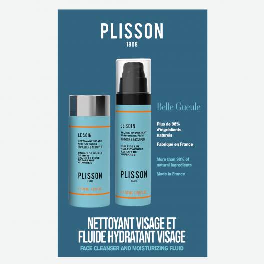Limpiador facial y fluido hidratante para hombre - Plisson 1808