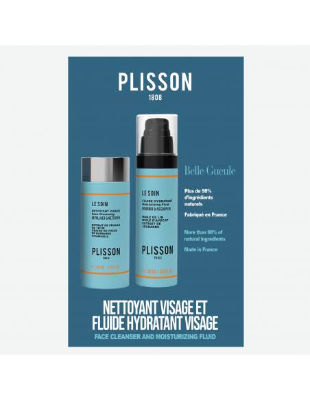 Soin de Peau Masculin | Fluide Hydratant & Nettoyant Visage | Plisson