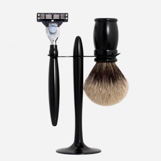 3-Piece Set Infinite Black Finish with Pure European Grey