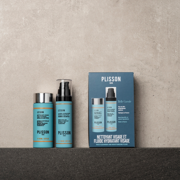 Limpiador facial y fluido hidratante para hombre - Plisson 1808