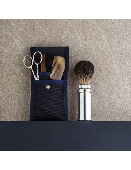 Chrome Travel Shaving Brush – Plisson 1808