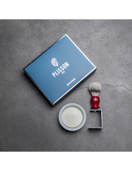Initiation shaving set, shaving brush and beard bowl - Plisson 1808