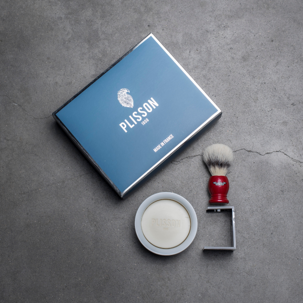 Initiation shaving set, shaving brush and beard bowl - Plisson 1808