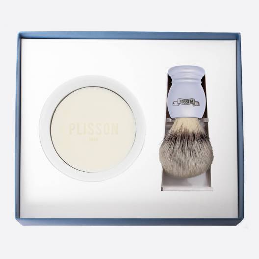 Set de afeitado Iniciación, brocha de afeitar y cuenco para barba - Plisson 1808