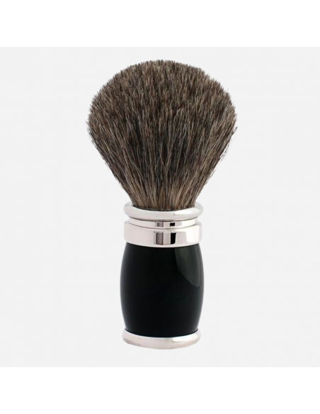 Brocha de Afeitar Gris Rusia con Laca Negra Cromado - Joris
