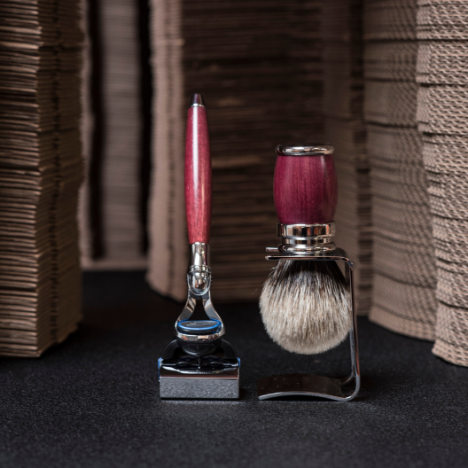 Nickel-plated brass shaving brush holder - Plisson 1808