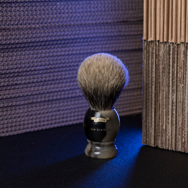 High Mountain White Horn Shaving Brush - Plisson 1808