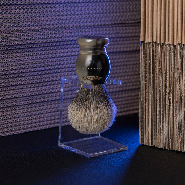 High Mountain White Horn Shaving Brush - Plisson 1808