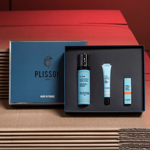 Coffret cadeau de soins pour homme - Fabriqué en France - Plisson 1808