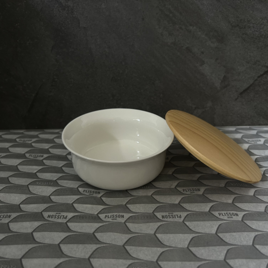 tazón de barba de porcelana Esencial e tapa