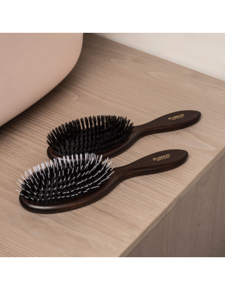 Brosse à cheveux pneumatique, poil de sanglier et picots nylon - Plisson 1808