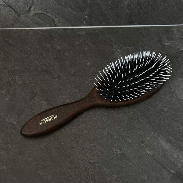 Brosse à cheveux pneumatique, poil de sanglier et picots nylon - Plisson 1808