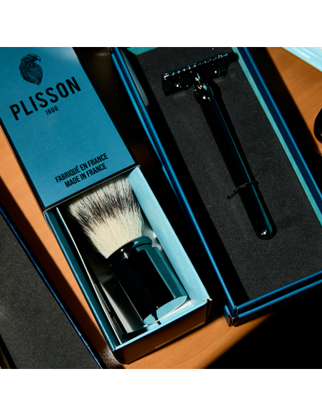 Octagonal Shaving Brush 'White High Mountain' - Plisson 1808