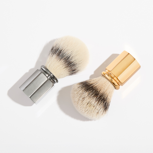 Octagonal Shaving Brush 'White High Mountain' - Plisson 1808