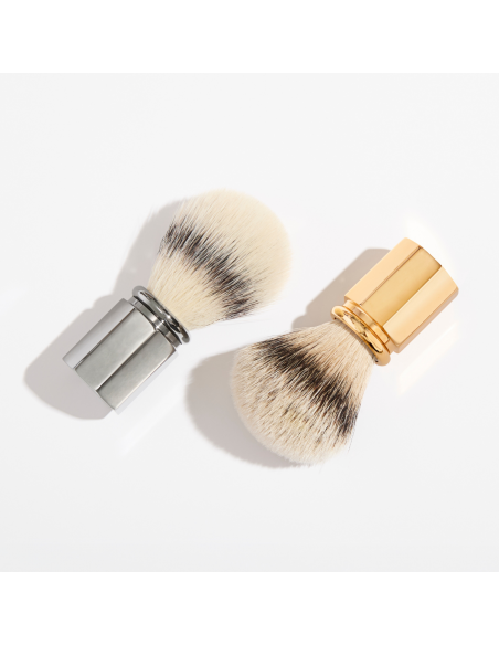 Octagonal Shaving Brush 'White High Mountain' - Plisson 1808
