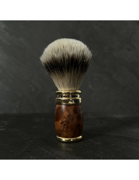 Shaving brush in cedar burl and laition - Plisson 1808