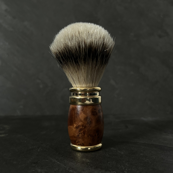 Shaving brush in cedar burl and laition - Plisson 1808