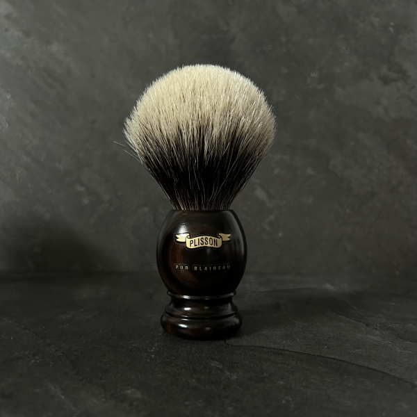 Brocha de afeitar de ébano de Macasar - Plisson 1808